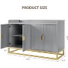 Buffet Cabinet with Storage, Accent Sideboard with Doors, Fluted Credenza Modern Buffet Table, Console Cabinets for Living Room Kitchen Dining Room - 2 of 4