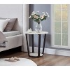 NicBex Modern Wood Texture Storage End Table with Black Metal Base,Natural Side Table,Coffee Table for Bedroom,Living Room - 3 of 4