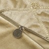 SEVOBAL Bed Pillows Luxury Embellished Velvet Oblong Pillow Set with Plush Goose Feather Insert for Bedroom, Gold, 22.05"*14.96"*3.94" - 3 of 4