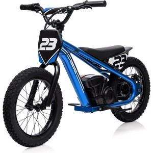 24V Electric Dirt Bike, 250w Electric Motorcycle, 16 Inch Electric Balance Bike for Ages 6-12, Up to 15.53MPH & 3 Speed Settings - 1 of 4