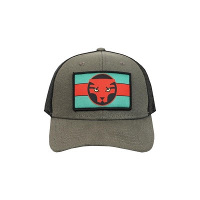 Marvel Black Panther Wakanda Flag Adult Olive Trucker Hat