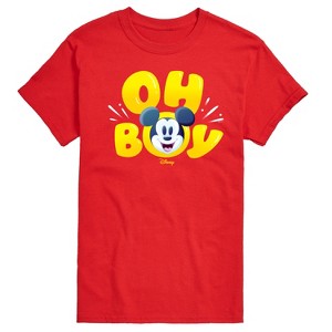 Men's - Disney - Oh Boy Mickey Face Short Sleeve Graphic T-Shirt - 1 of 4