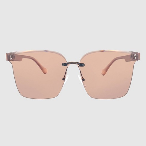 Rimless Square Matte Arm Sunglasses Wild Fable Brown Target