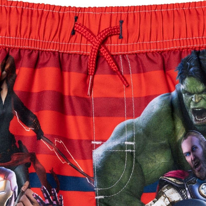 Marvel Avengers Black Panther Captain America Thor Iron Man Hulk Swim Trunks Bathing Suit Toddler to Big Kid , 5 of 8