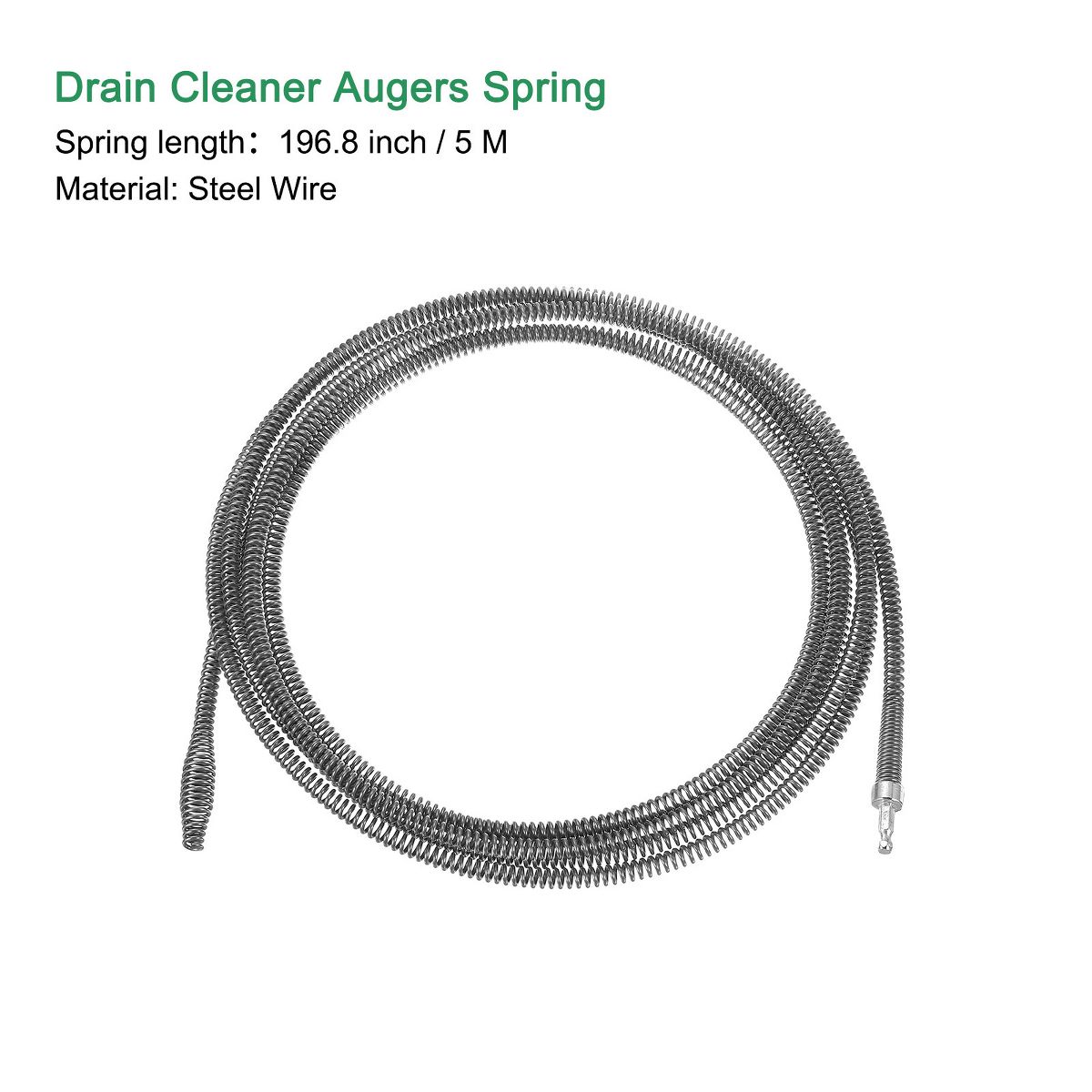 Unique Bargains Spring Cable with Electric Drill Connector Kitchen Toilet Drain Augers - thumbnail 8