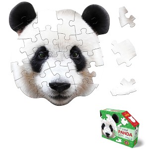 Madd Capp I Am Panda 24-Piece Puzzle, Animal Head-Shaped Jigsaw, 17x17" Size - 1 of 4
