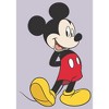 Juniors Womens Mickey & Friends Smiling Mickey Mouse Portrait Crop T-Shirt - 2 of 4