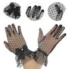 Unique Bargains Women's Lace Sunblock Mittens Black 1 Pair - 2 of 4