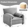 NicBex Modern Accent Chair Oversized Arm Chair Sofa Chair Comfy Chair for Living Room, Reading Room, Bedroom, Gray - 4 of 4