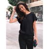Women's 2025 Summer Tunic Top Short Sleeve Crew Neck Business Casual Blouse Regular Fit Shirts - 3 of 4