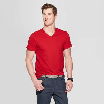 Men's Every Wear Short Sleeve V-Neck T-Shirt - Goodfellow & Co™ Red XL