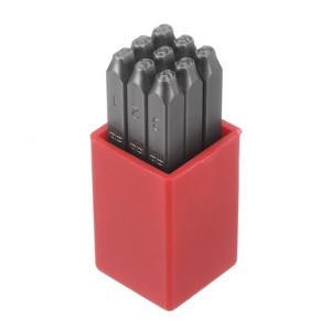 Unique Bargains High Tool Steel 0-9 Punch Number Stamp Set for Metal Wood 9 Pcs - 1 of 4