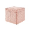 Inspired Home Lilly Faux Fur Cube Storage Ottoman - 2 of 4
