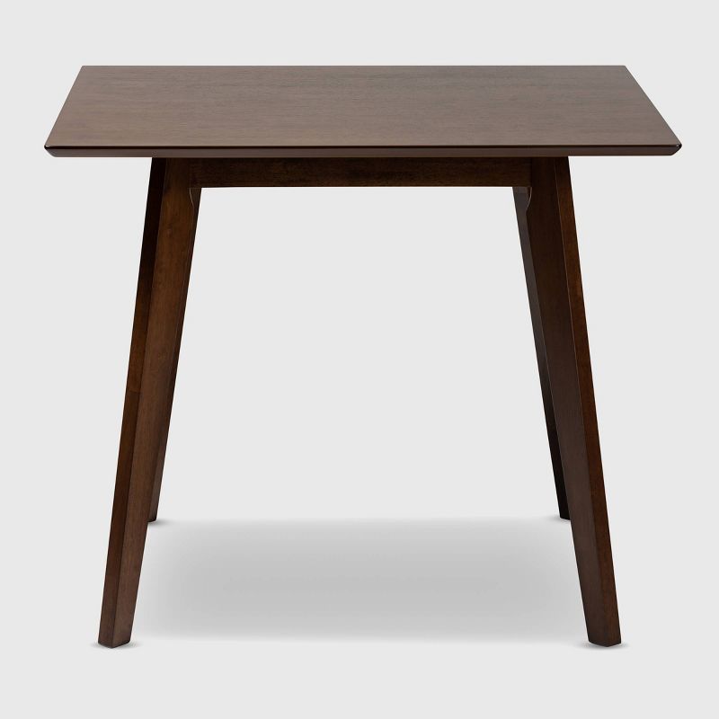 Pernille Square Wood Dining Table Walnut - Baxton Studio, 3 of 8