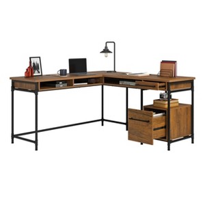 GDFStudio Renley 60" L-Shaped Wood Desk with Storage Drawers - 1 of 4