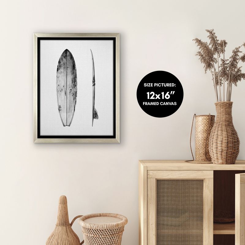Americanflat - Surfboard by Gal Design Floating Canvas Frame - Modern Wall Art Decor, 4 of 7