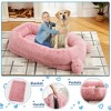 COZONY Large Dog Bed 71"x 45"x 12" – Washable Pet Bed with Faux Fur Bolster, Removable Cover, Calming Plush Cat & Puppy Bed with Non-Slip Bottom - 4 of 4