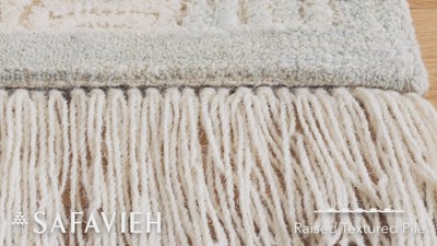 Silk Road Inspired Light Blue Hand-Tufted Wool Area Rug