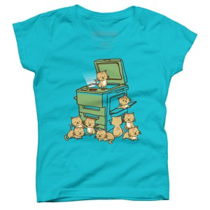 Girl's Design By Humans Copycat By radiomode T-Shirt - 1 of 3