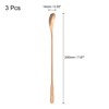 Unique Bargains Stainless Steel Mixing Drink Coffee Cocktail Long Handle Spoon 3 Pcs - 2 of 4