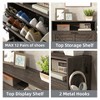 Lirago Farmhouse Shoe Storage Cabinet with Barn Door-Narrow Freestanding Shoe Rack for Entryway,Foyer,Hallway (Brown)31.5"D * 44.7"L  * 47.3"H - 3 of 4
