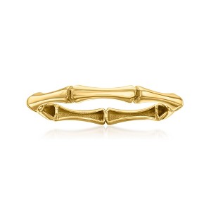 Pure Collection by Ross-Simons Italian 14kt Yellow Gold Bamboo-Style Ring - 1 of 4