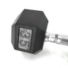 NAYSAYE Dumbbell 35LBS Hex Dumbbell with Chrome Plated Knurled Handle Rubber Coated Solid Cast Iron for Home Gym, Silver, 14"*7"*6" - 2 of 4