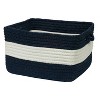 Colonial Mills Rope Walk - Black/White 14"x14"x10 Utility Basket - 3 of 4