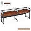 Tribesigns 94.48" Two-Person Office Desk with Privacy Panel, Long Computer Office Double Desk - 3 of 4