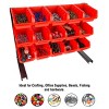 15 Bin Storage Rack Organizer- Durable Carbon Steel with Stackable Plastic Drawers for Tools, Hardware, Crafts, Office Supplies, More by Stalwart - 4 of 4