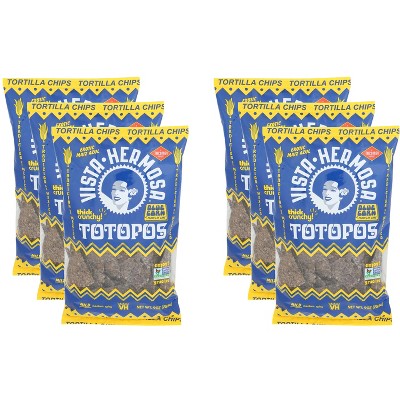 Vista Hermosa Totopos Blue Corn Tortilla Chips - Case of 6 - 9 oz