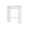 LunaLulinlk Freestanding Toilet Cabinet with Adjustable Shelves and Paper Rack with Sliding Door White - 4 of 4