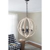 VYNXARIA 6 - Light Distressed White Farmhouse Ceiling Lights, Hanging Chandelier with Adjustable Chain for Home Interiors - 3 of 4