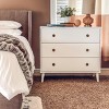 INFURNIC Decorative Storage Cabinets 3-Drawer Storage Dresser with Antique Gold Pulls for Bedroom, White, 35.5"*18"*33.5" - 4 of 4