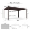 Purple Leaf Louvered Pergola with Retractable Roof, Adjustable Aluminum Hardtop Gazebo for Patio - 4 of 4