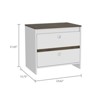 TIRAMISUBEST Nightstand with Smokey Finish, Modern Storage for Small Bedrooms - 2 of 4