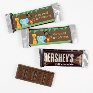 44 Pcs Baby Shower Candy Hershey's Snack Size Chocolate Bar Party Favors (19.8 oz, Approx. 44 Pcs) - Jungle Safari - 1 of 2