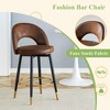 Grungis PU Leather Armless Kitchen Chair Set of 2,Upholstered Dining Chairs with Black Metal Legs for Dining Room,Kitchen - 4 of 4