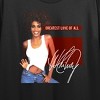 Whitney Houston Greatest Love Of All Crew Neck Short Sleeve Women's Black Crop T-shirt - 2 of 3