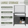 Outdoor Kitchen Storage Cabinet, Aluminum Kitchen Island With 2 Door Wall Hanging, Freestanding Waterproof Grill Storage Cabinet For Patio Backyard - 3 of 4