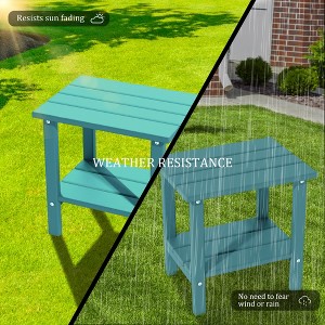 Yardgrace All Weather Space Saving HDPE Double Layer Coffee Table - 1 of 4