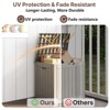 MooxvMoo 30-Gallon Outdoor Deck Box. Lockable, waterproof & UV-resistant storage for patio furniture, garden tools, cushions&pool gear,Light brown - 3 of 4
