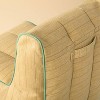 Natural Stripe with Green Trim Armless Outdoor Patio Cushion Chair - Hearth & Hand™ with Magnolia - 4 of 4