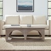 HomeRoots 59" Brown Solid Wood Distressed Floor Shelf Coffee Table With Shelf - 2 of 4