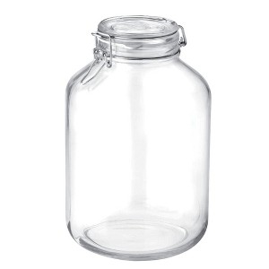 Bormioli Rocco Fido 5L Glass Jar - 169oz Airtight Storage with Metal Clamp & Rubber Gasket - Great for Kitchen Organization, Made in Italy - 1 of 4