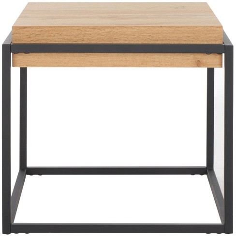 Edgefield End Table - Natural/Black - Safavieh - image 1 of 4