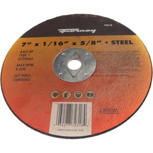 Forney  Type 1 7 In. x 1/16 In. x 5/8 In. Steel Cut-Off Wheel 72318 - 1 of 1