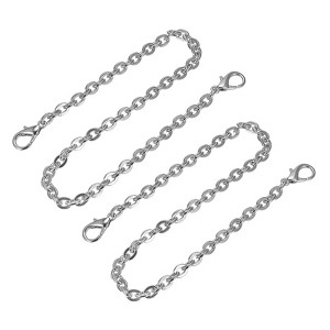 Unique Bargains Iron Flat Handbag Accessories Purse Chain Strap with Buckles 2 Pcs - 1 of 3