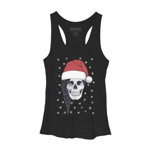 Women's Design By Humans Christmas skull By kodamorkovkart Racerback Tank Top - 1 of 3