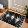 World Rug Gallery Geometric Grid Shag Rug – Anthracite Dark Gray – Medium Pile – Durable for Living Room, Bedroom, or Entryway - 2 of 4